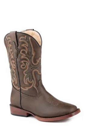 Roper Boys Cowboy Boots Faux Leather Patrick Brown