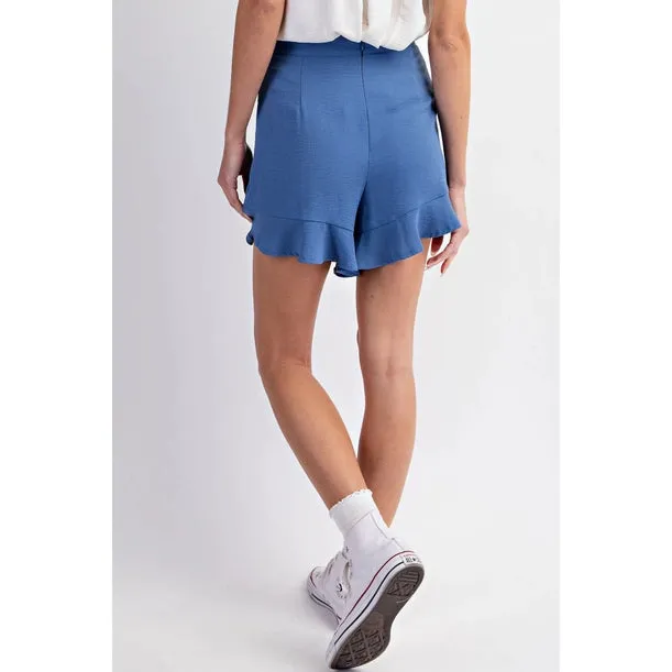 Ruffle Wrap Shorts with High Waist - Shop Now!