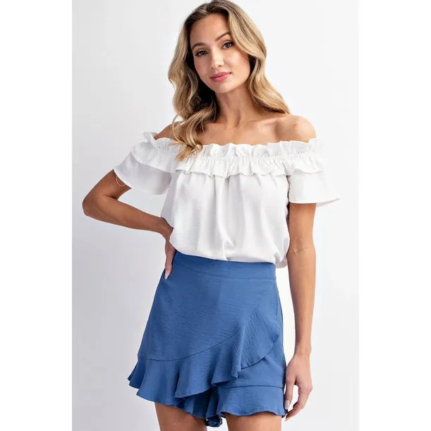 Ruffle Wrap Shorts with High Waist - Shop Now!