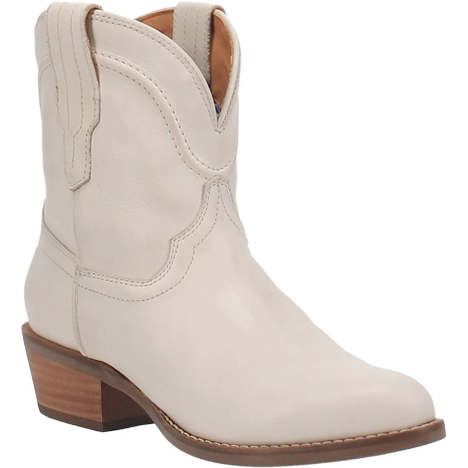 Saguaro White V Cut Leather Boots - BACKORDER 2/25/24