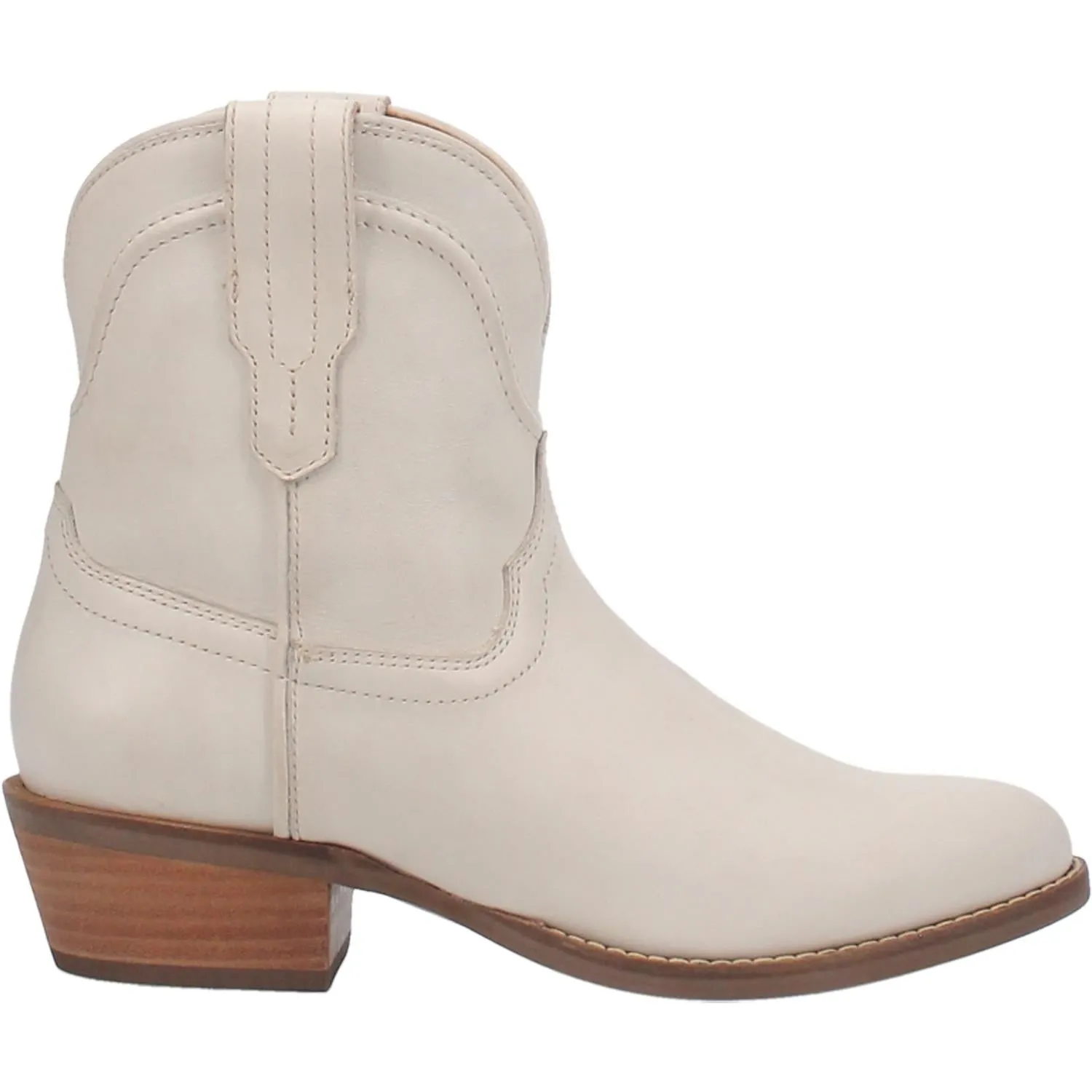 Saguaro White V Cut Leather Boots - BACKORDER 2/25/24