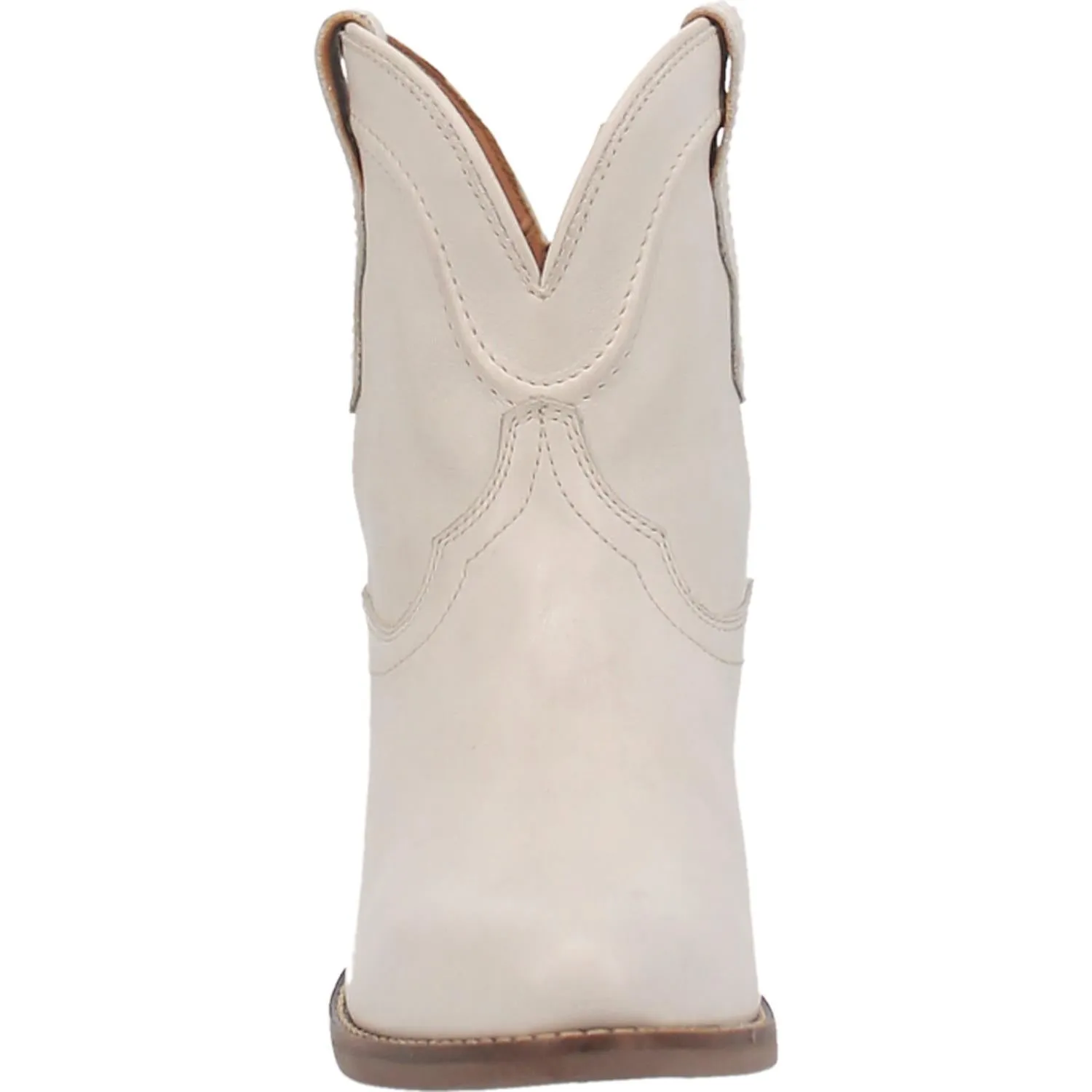 Saguaro White V Cut Leather Boots - BACKORDER 2/25/24