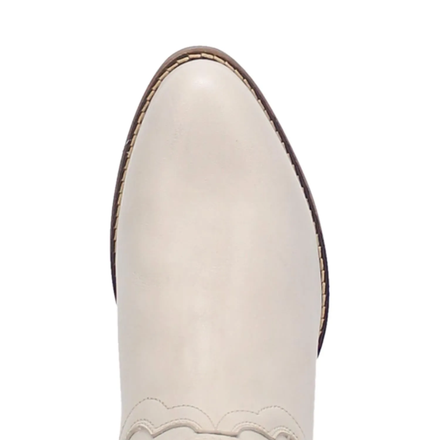 Saguaro White V Cut Leather Boots - BACKORDER 2/25/24