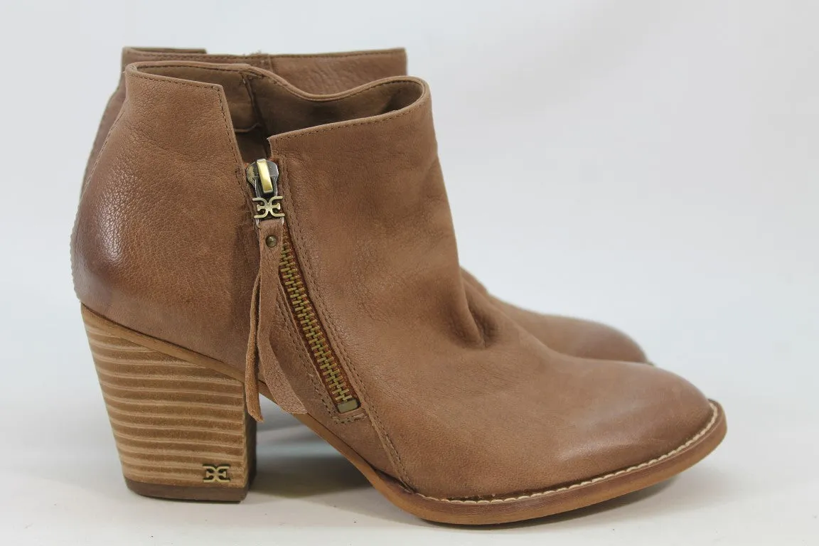 Sam Edelman Macon light brown boots for women, size 7W, ZAP14281.