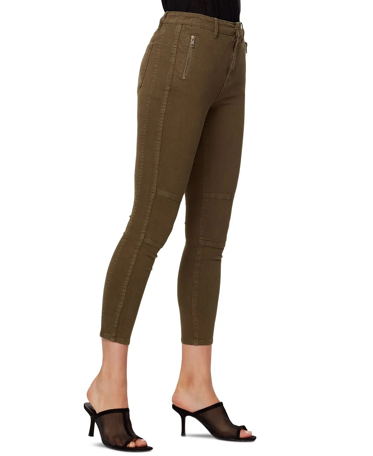 Sanctuary High Waist Crop Skinny Jeans - Green (Size 32) for Women's Social Standard