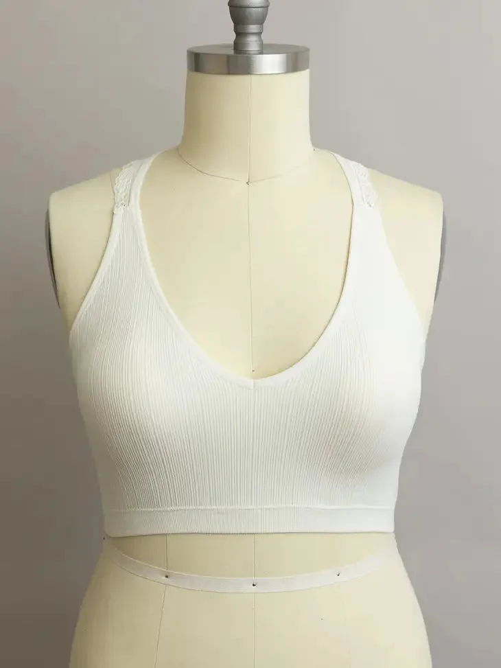 Seamless Racerback Bralette for Curvy Figure | 2 Color Options