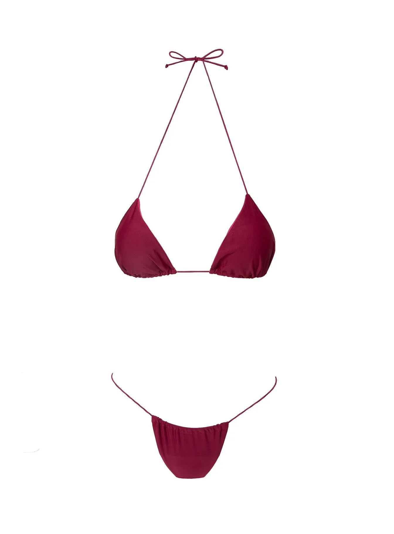 Selbie Bikini Bottoms Burgundy