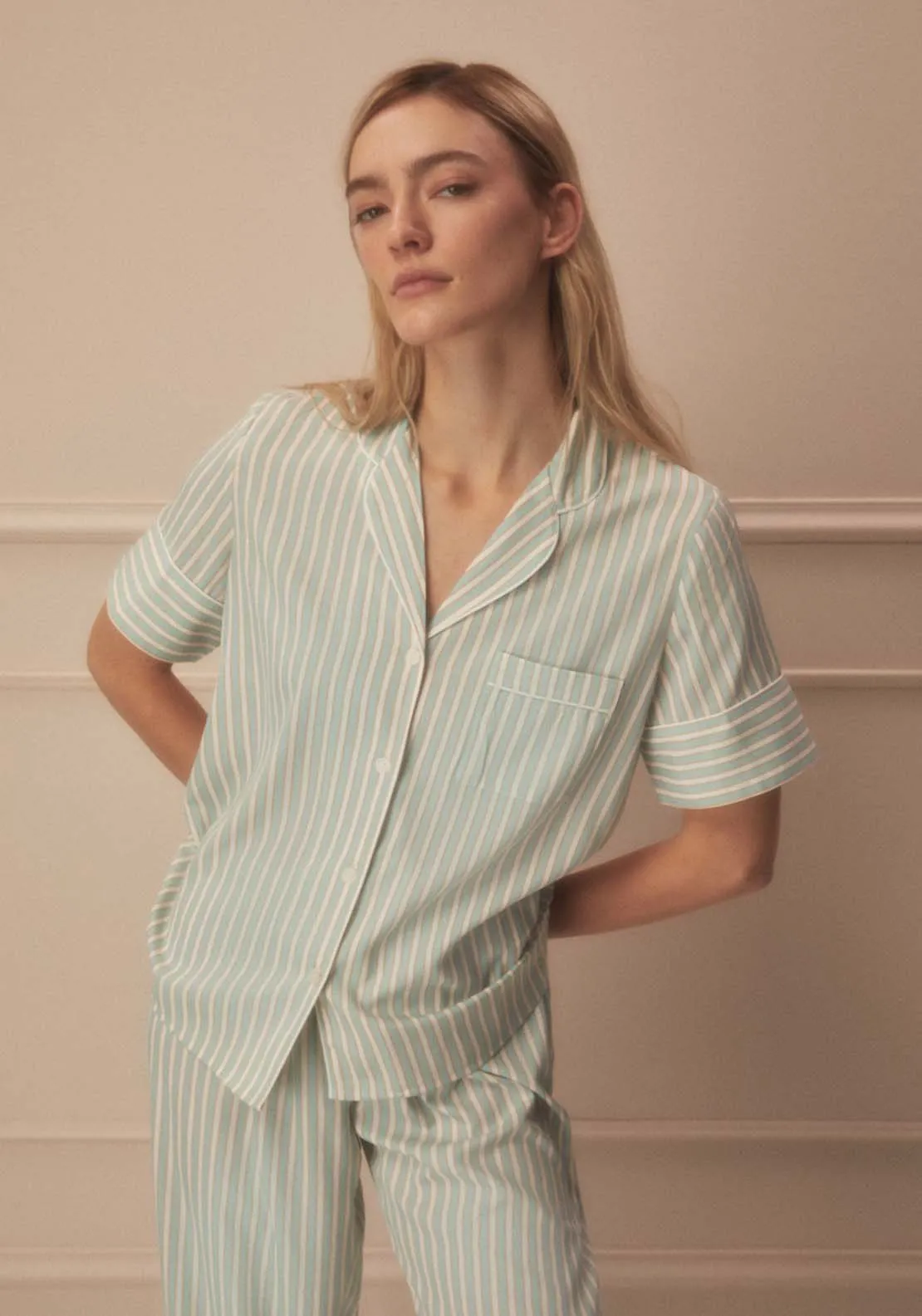 Short Striped Pajama Set