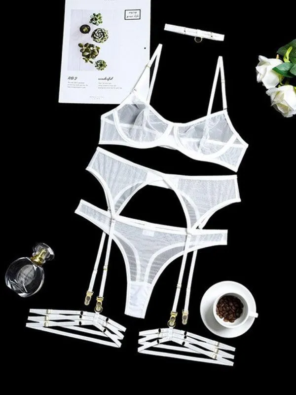 Solid Lace Women's Underwear Set