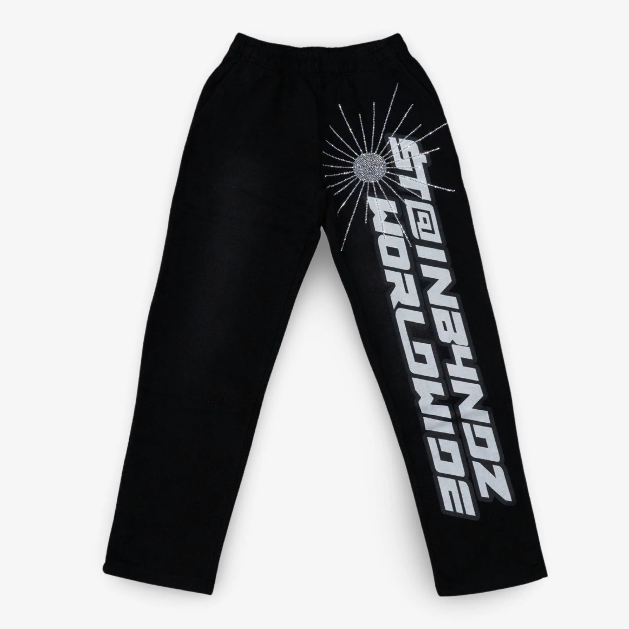 Stainbandz Black Rhinestone Sweatpants - SB Studios Worldwide