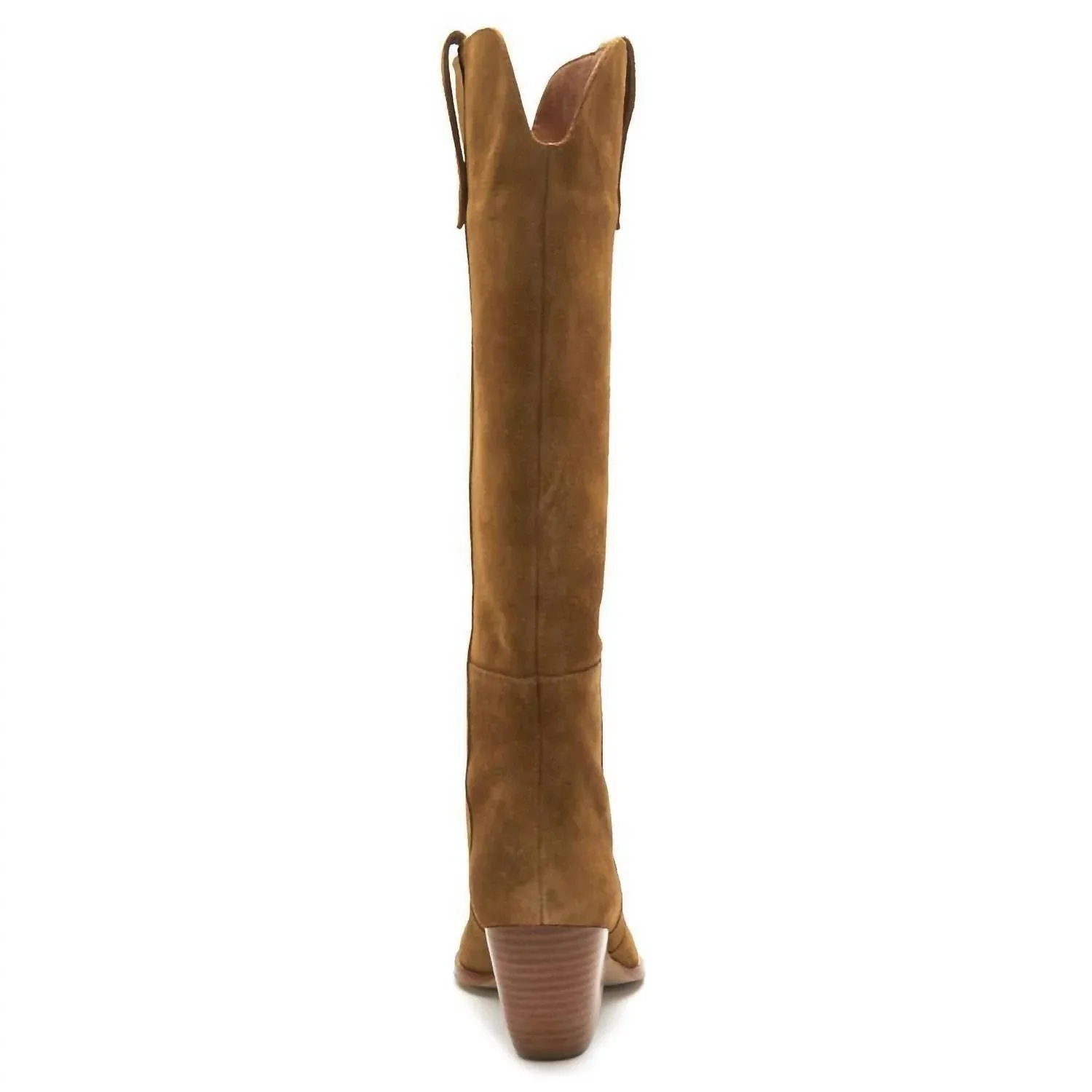 Stella Brown Suede Western Boots for Women.