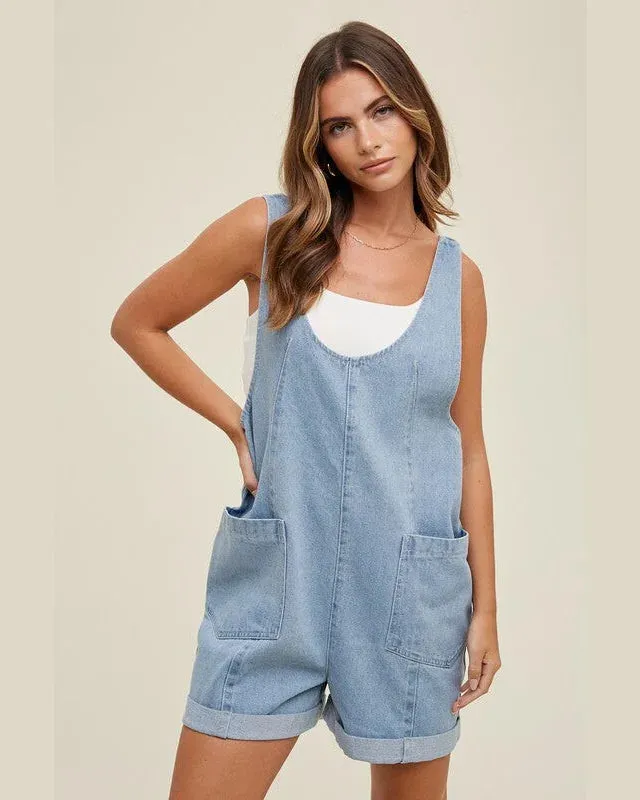 Stylish Romper with Detailed Seams