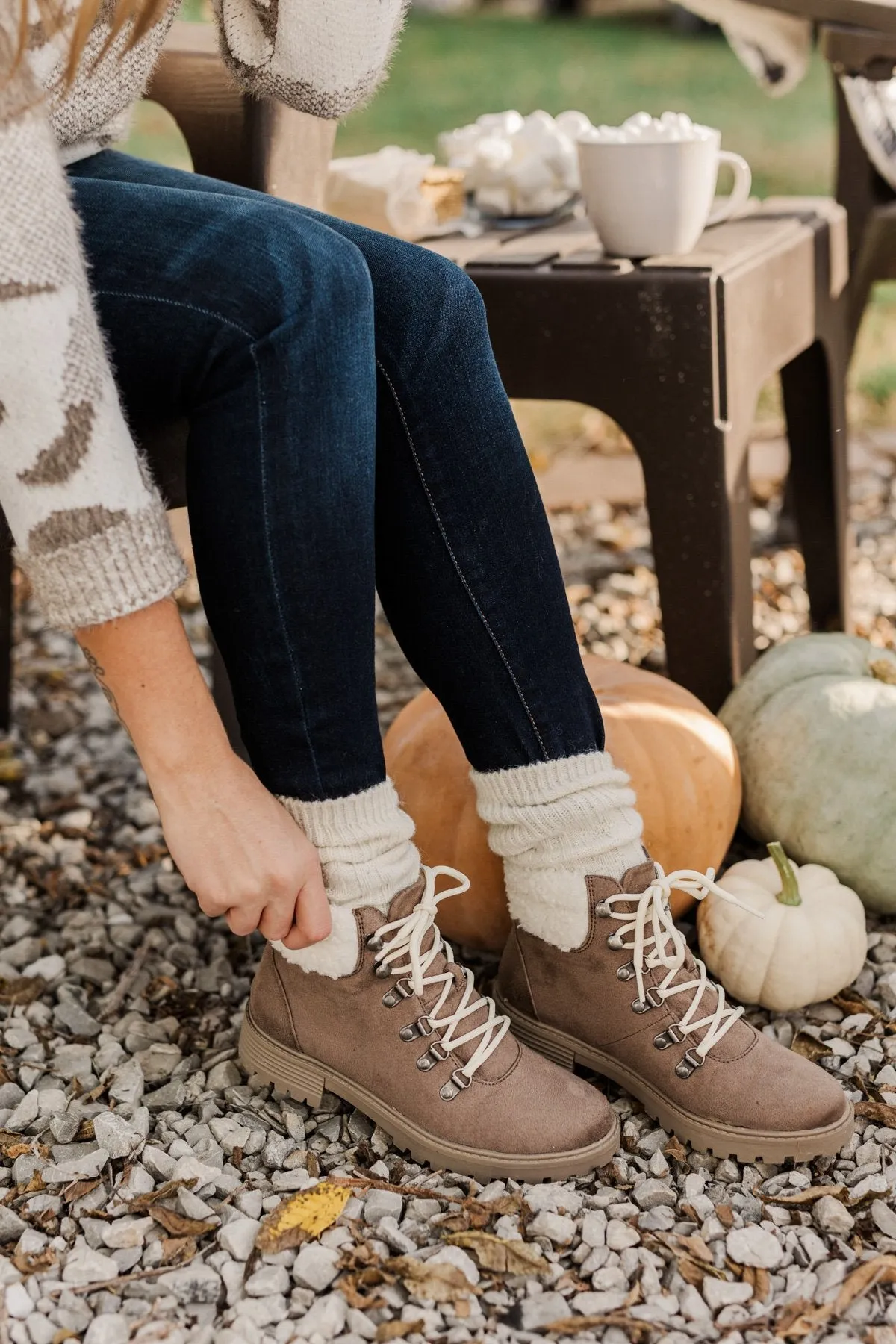 Taupe Pinkas Booties