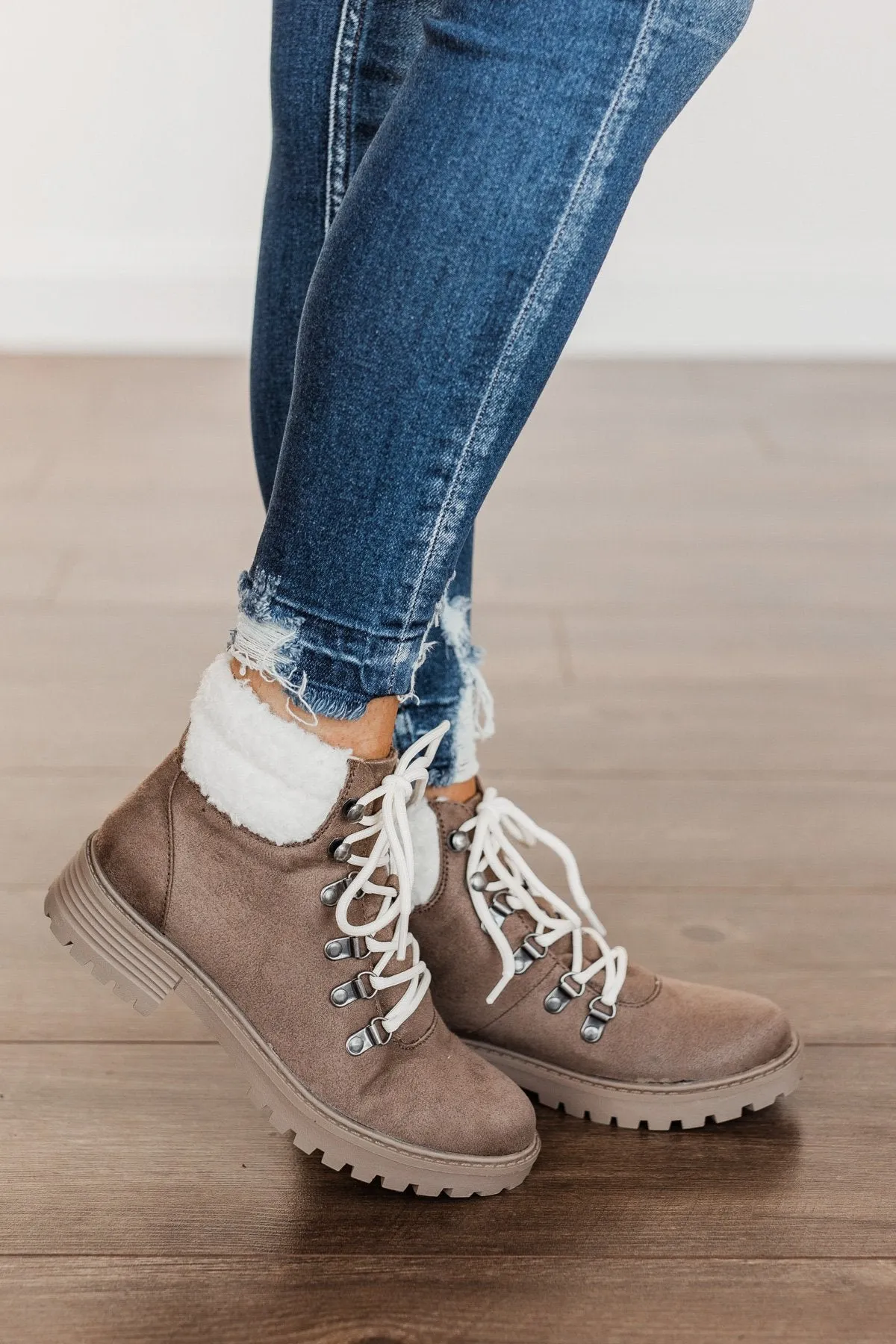 Taupe Pinkas Booties