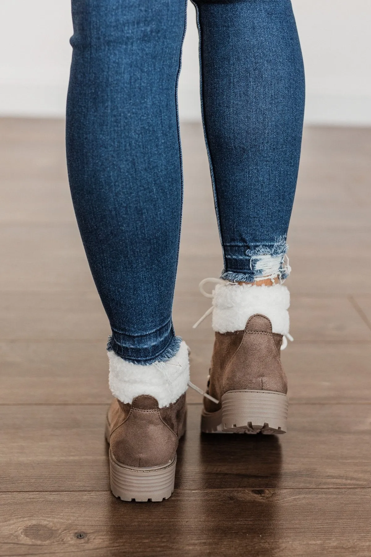 Taupe Pinkas Booties