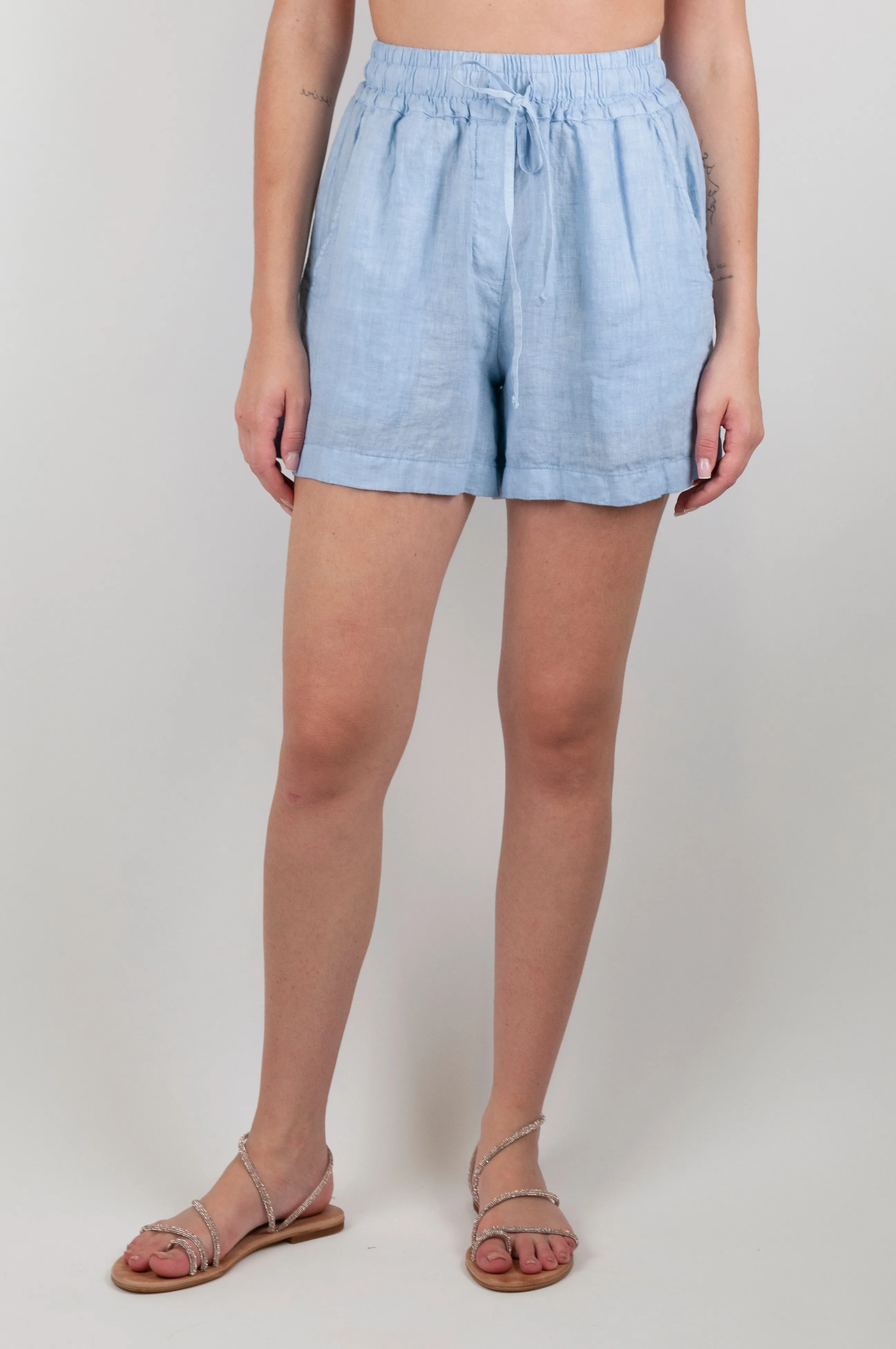 Tensione - Shorts 100% lino, coulisse incluse