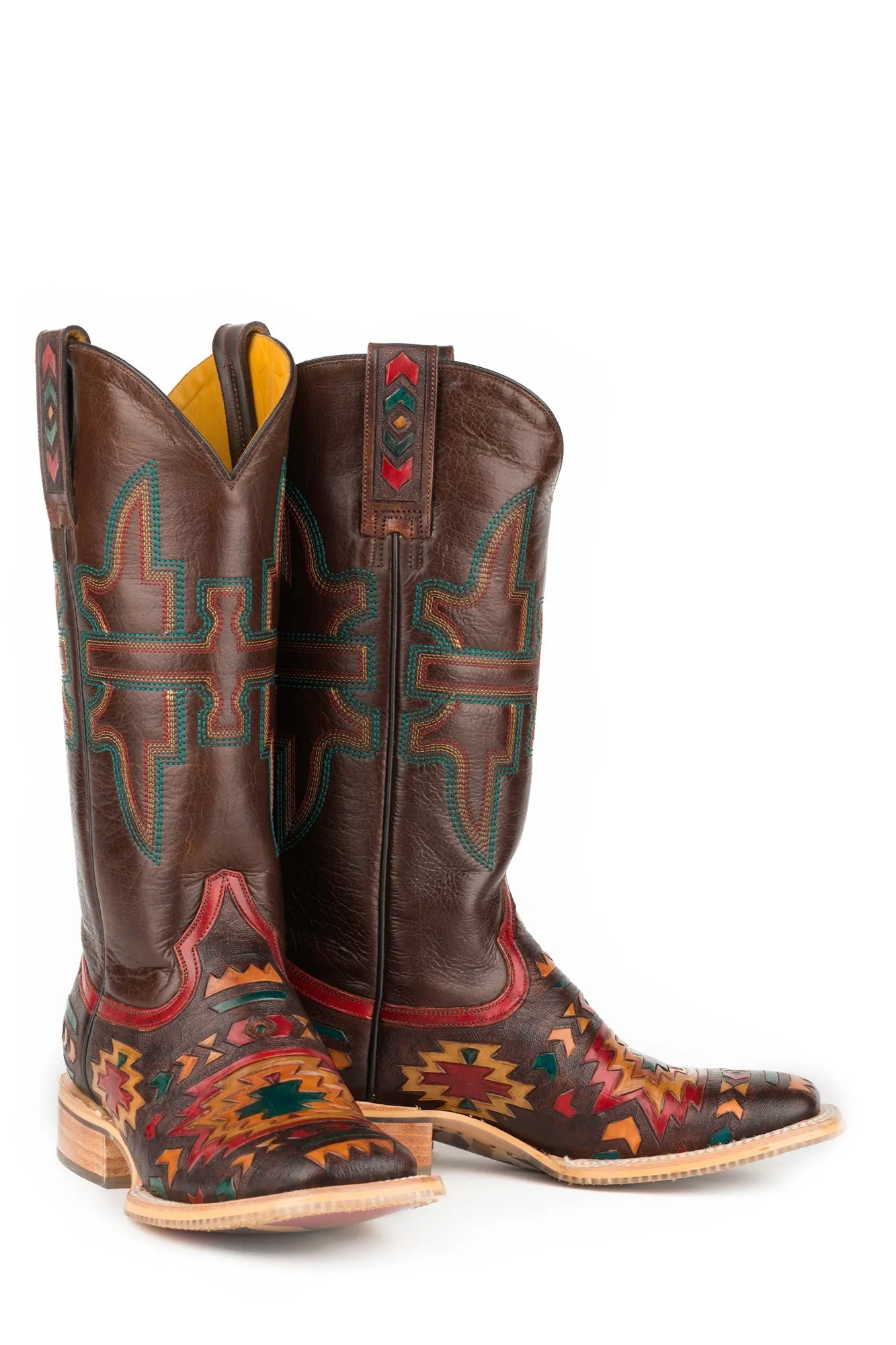 Tin Haul Women's South by Wolf Multicolor Leather Cowboy Boots