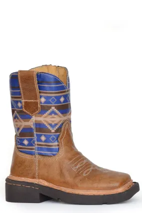 Toddler Boys Tan Leather Cowboy Boots