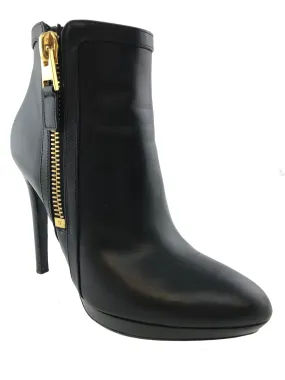 Tom Ford Leather Platform Ankle Boots - Size 8