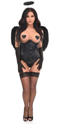 Top Drawer Pin-Up Dark Angel Corset Costume - 4 Piece