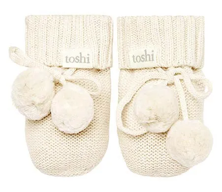 Toshi Organic Booties Marley Cream - Buy Online Now