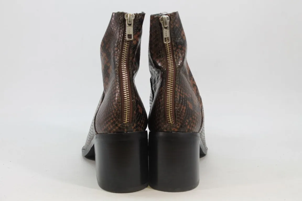 Treasure & Bond Farrah Brown Snake Boots - Women's Size 8.5M