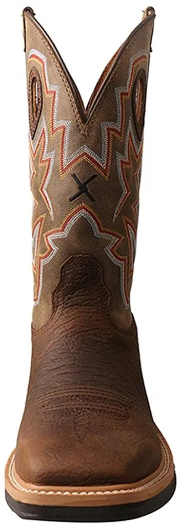 Twisted X Men's Alloy Toe Lite Western Boots - Casual Men's Boots - Taupe & Bomber, Size 12 D