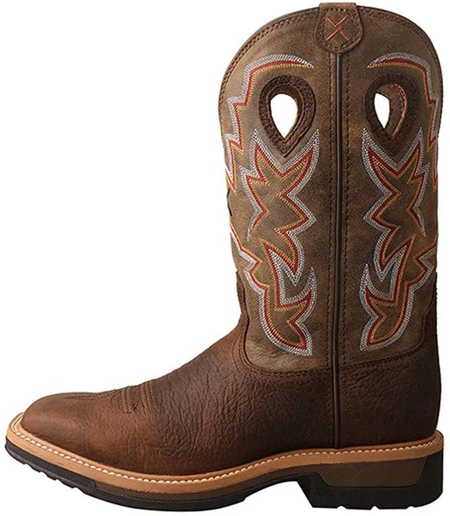 Twisted X Men's Alloy Toe Lite Western Boots - Casual Men's Boots - Taupe & Bomber, Size 12 D