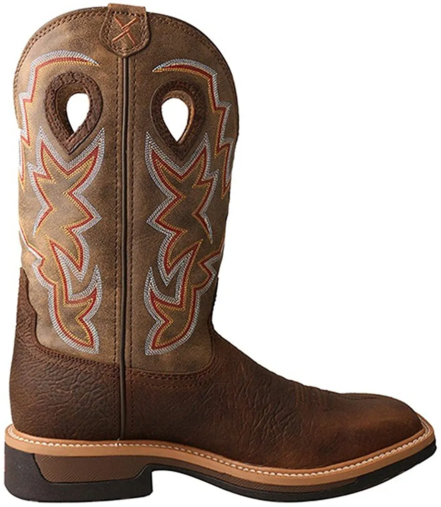 Twisted X Men's Alloy Toe Lite Western Boots - Casual Men's Boots - Taupe & Bomber, Size 12 D