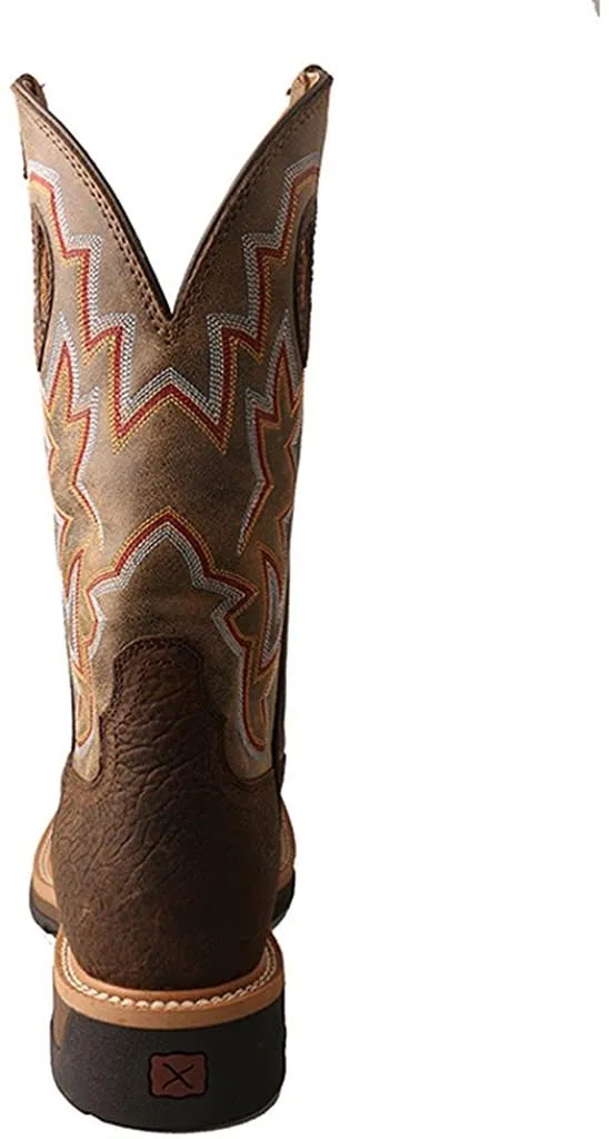 Twisted X Men's Alloy Toe Lite Western Boots - Casual Men's Boots - Taupe & Bomber, Size 12 D