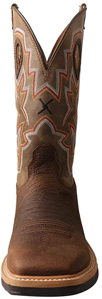 Twisted X Men's Alloy Toe Lite Western Boots - Casual Men's Boots - Taupe & Bomber, Size 12 D