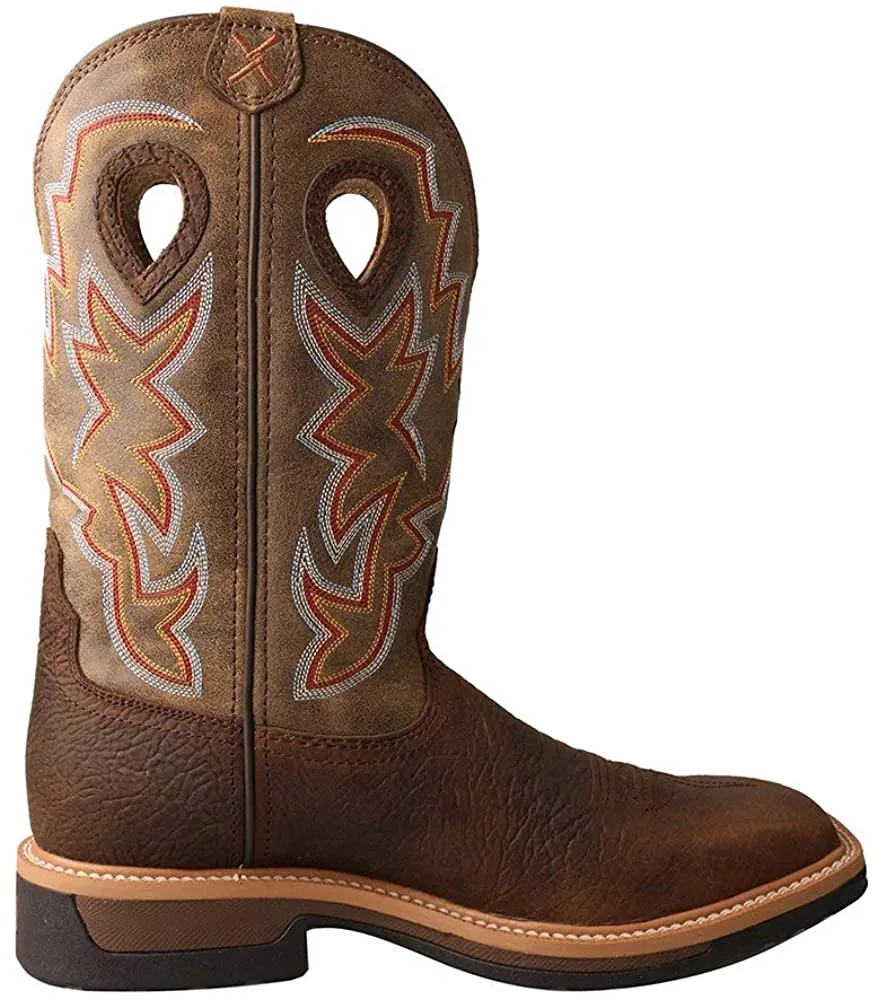 Twisted X Men's Alloy Toe Lite Western Boots - Casual Men's Boots - Taupe & Bomber, Size 12 D