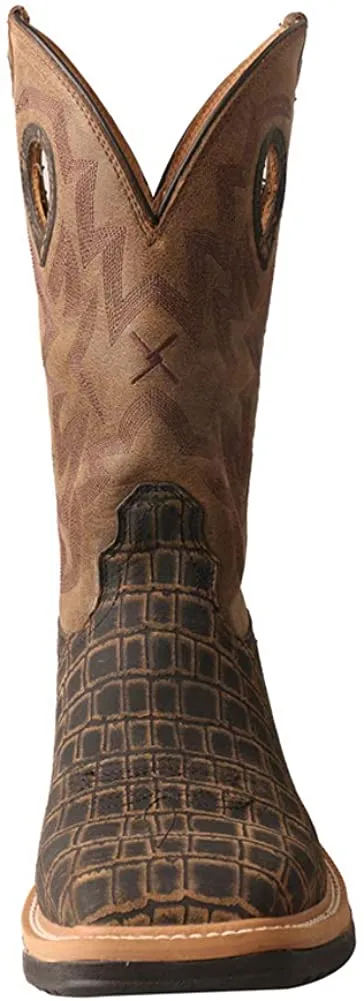 Twisted X Men's Alloy Toe Lite Western Boots - Casual Men's Boots - Taupe & Bomber, Size 12 D