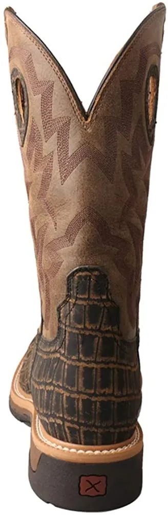 Twisted X Men's Alloy Toe Lite Western Boots - Casual Men's Boots - Taupe & Bomber, Size 12 D