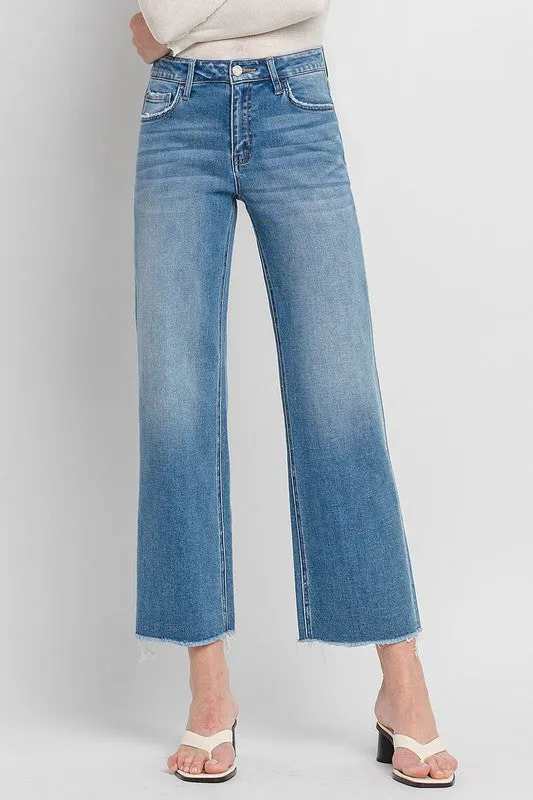 Vervet jeans high rise ankle wide leg