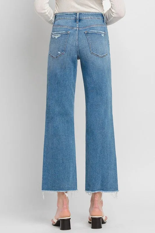 Vervet jeans high rise ankle wide leg