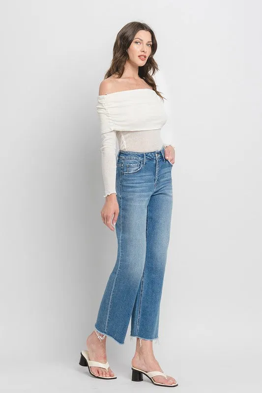 Vervet jeans high rise ankle wide leg