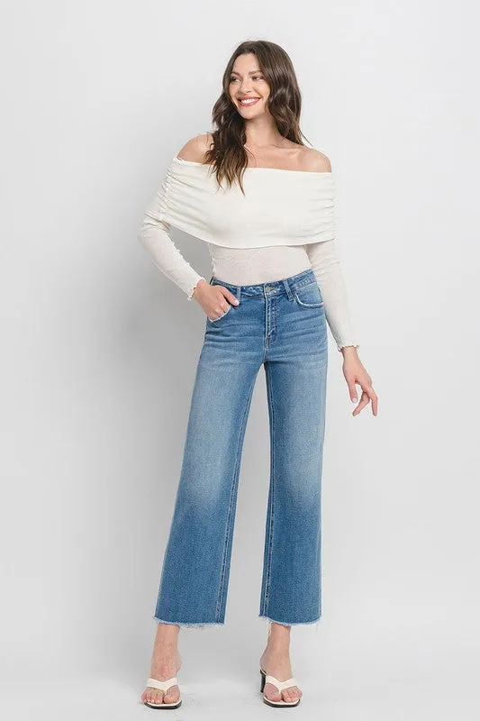 Vervet jeans high rise ankle wide leg