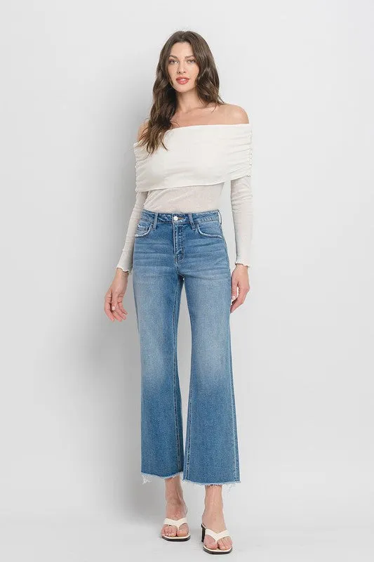 Vervet jeans high rise ankle wide leg