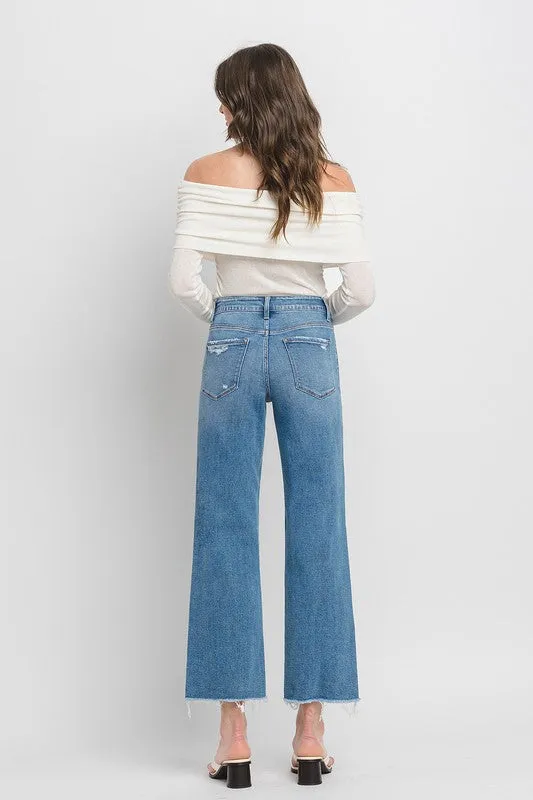 Vervet jeans high rise ankle wide leg