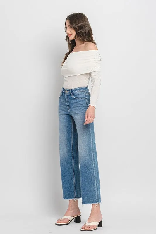 Vervet jeans high rise ankle wide leg