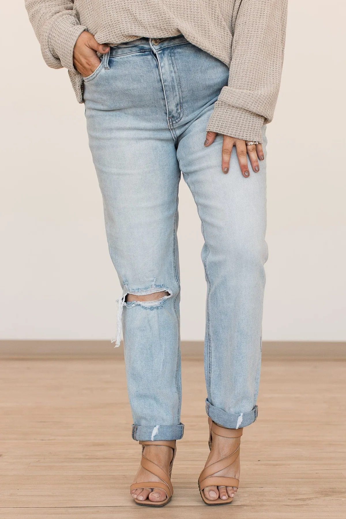 Vervet Slim Straight Jeans - Angela Wash.