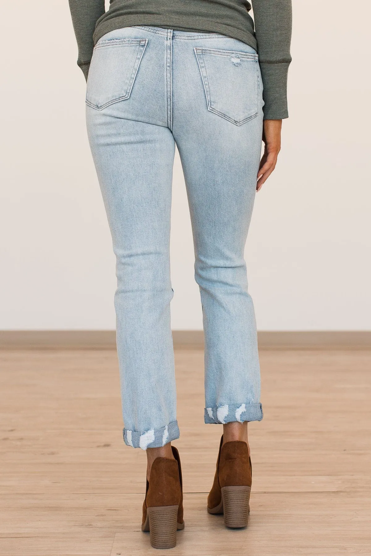 Vervet Slim Straight Jeans - Angela Wash.