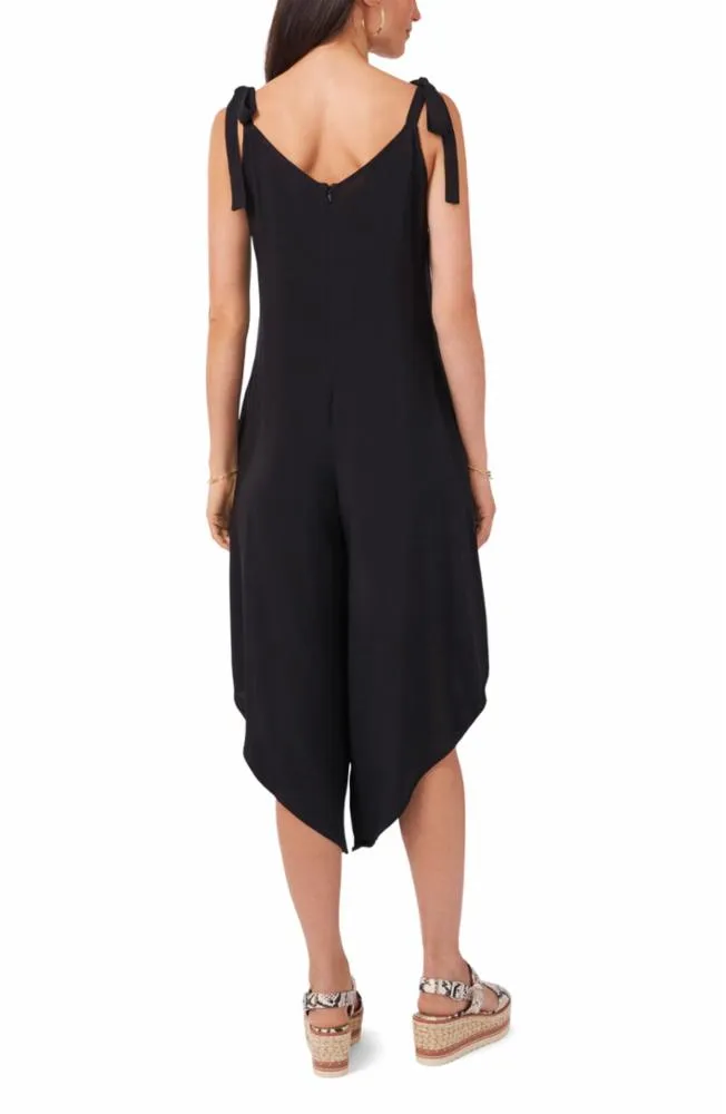 Vince Camuto Bow Tie Jumpsuit with Cascade Pant 060 in Rich Black