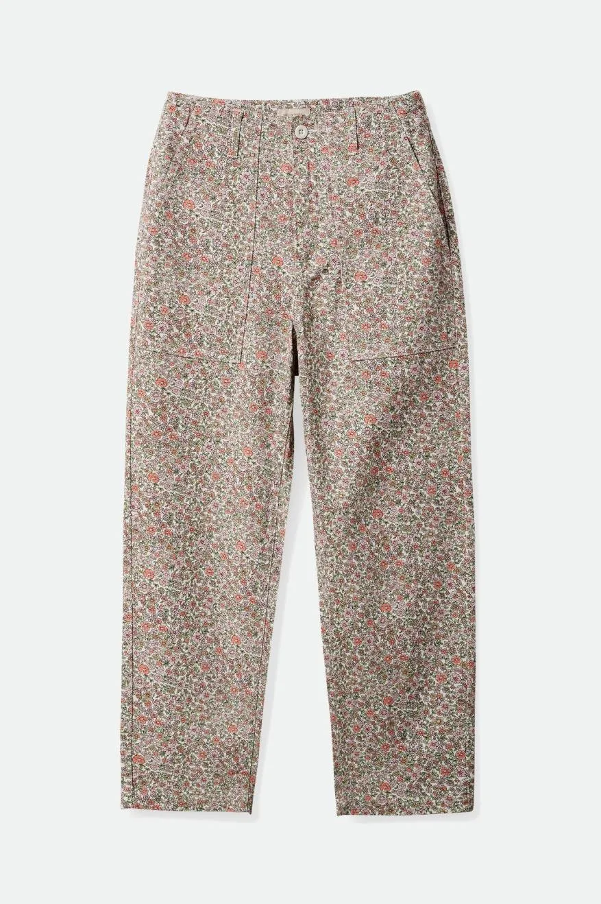 White Floral Vancouver Pants