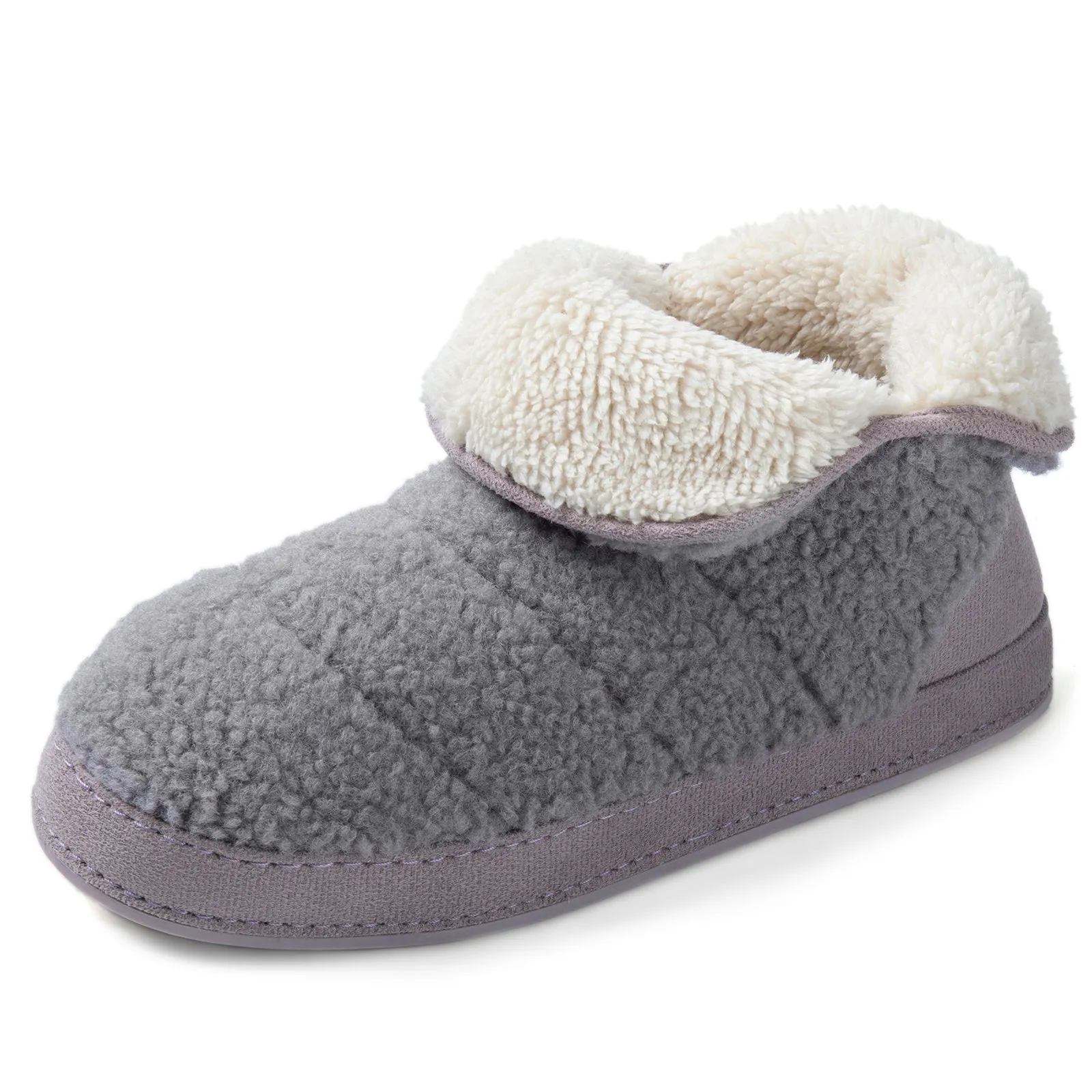 Women's Fuzzy Fleece House Bootie | Ladies' Memory Foam Slipper