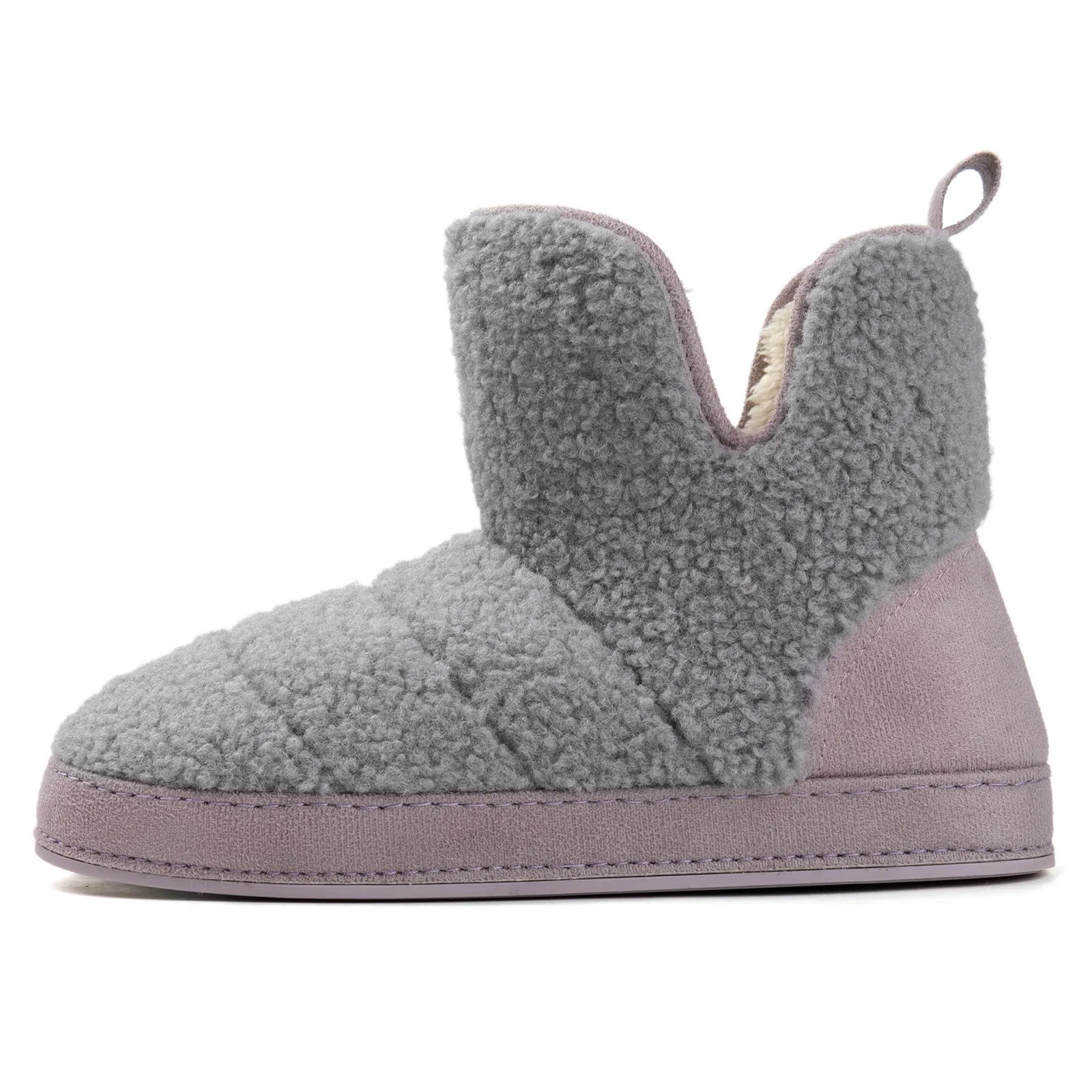 Women's Fuzzy Fleece House Bootie | Ladies' Memory Foam Slipper