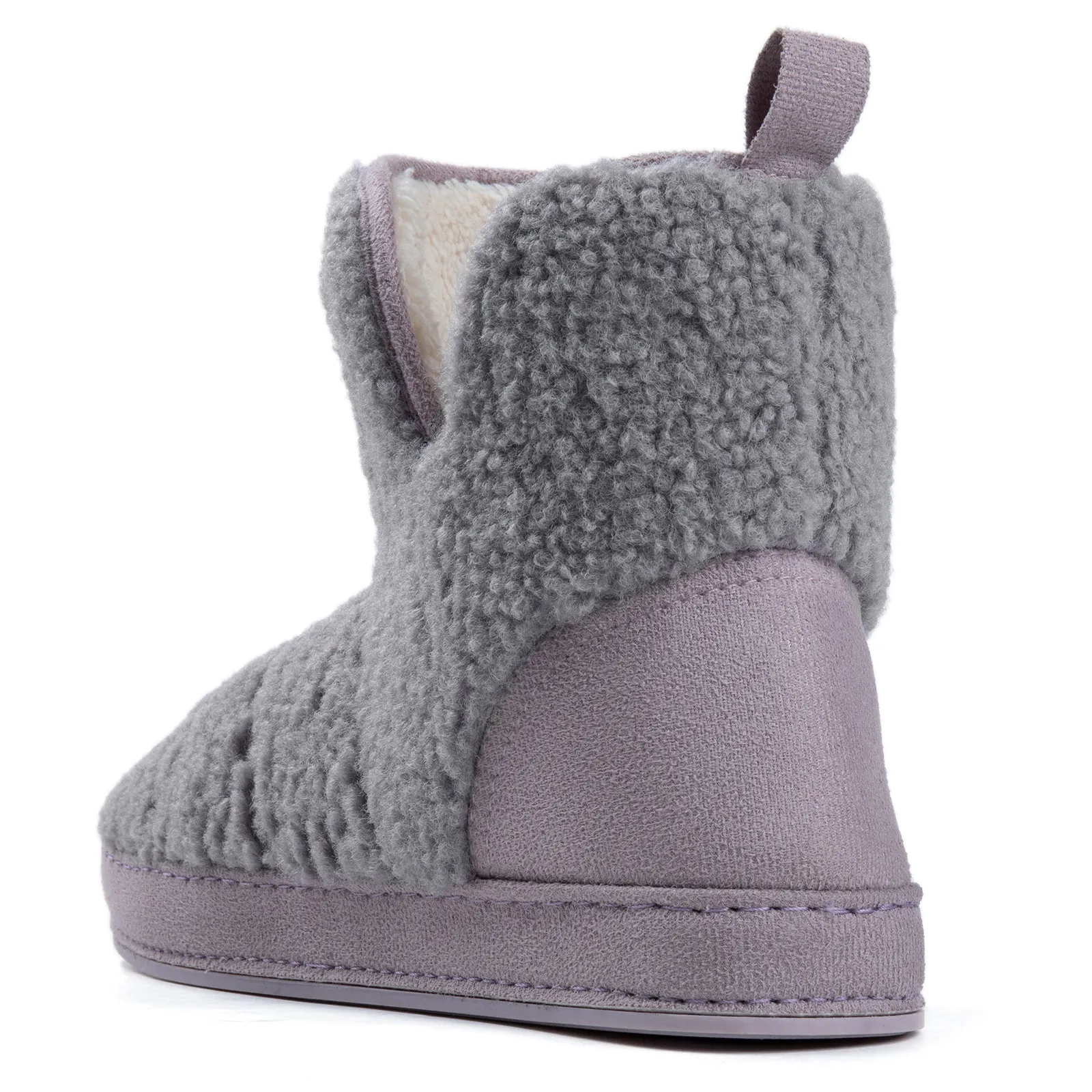 Women's Fuzzy Fleece House Bootie | Ladies' Memory Foam Slipper