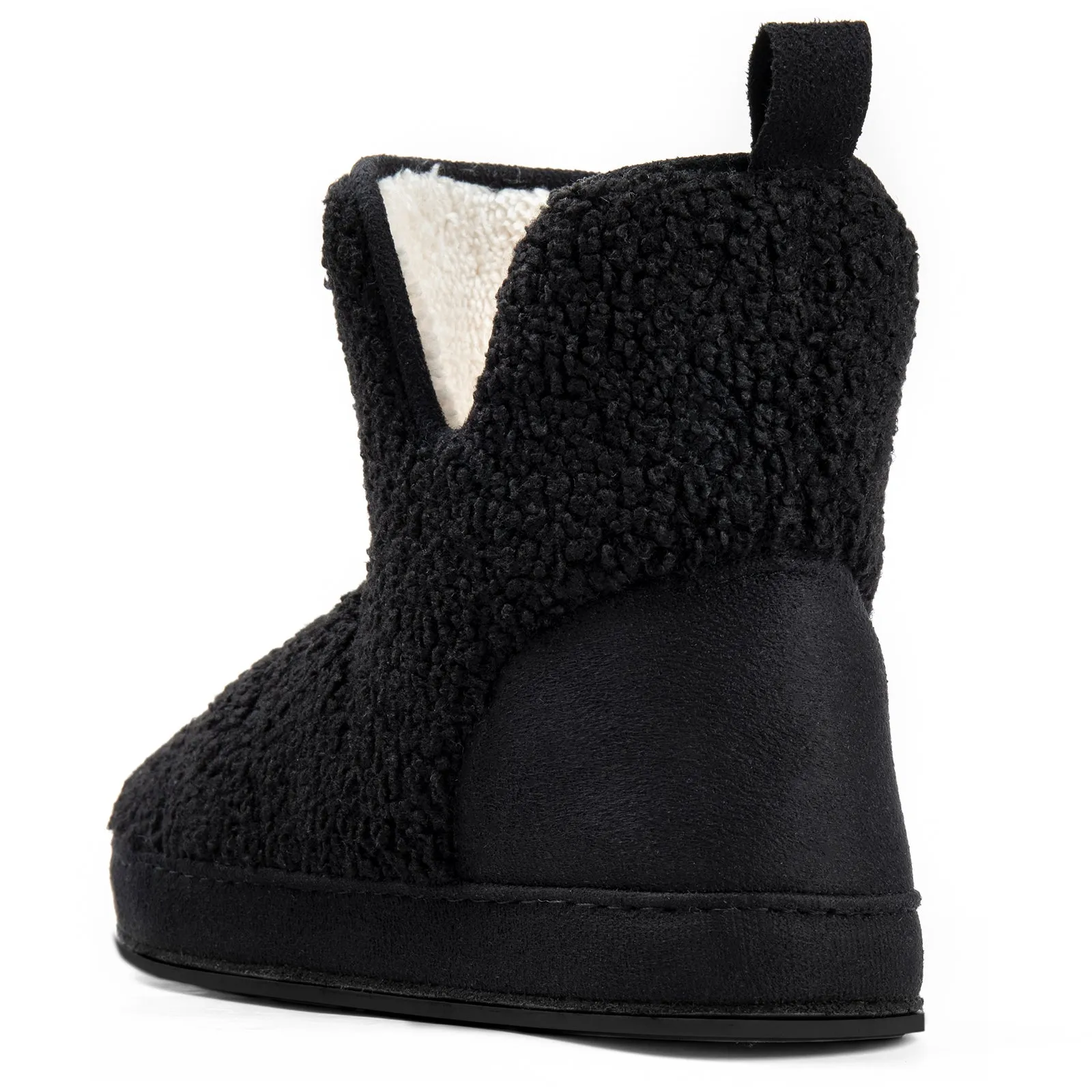 Women's Fuzzy Fleece House Bootie | Ladies' Memory Foam Slipper