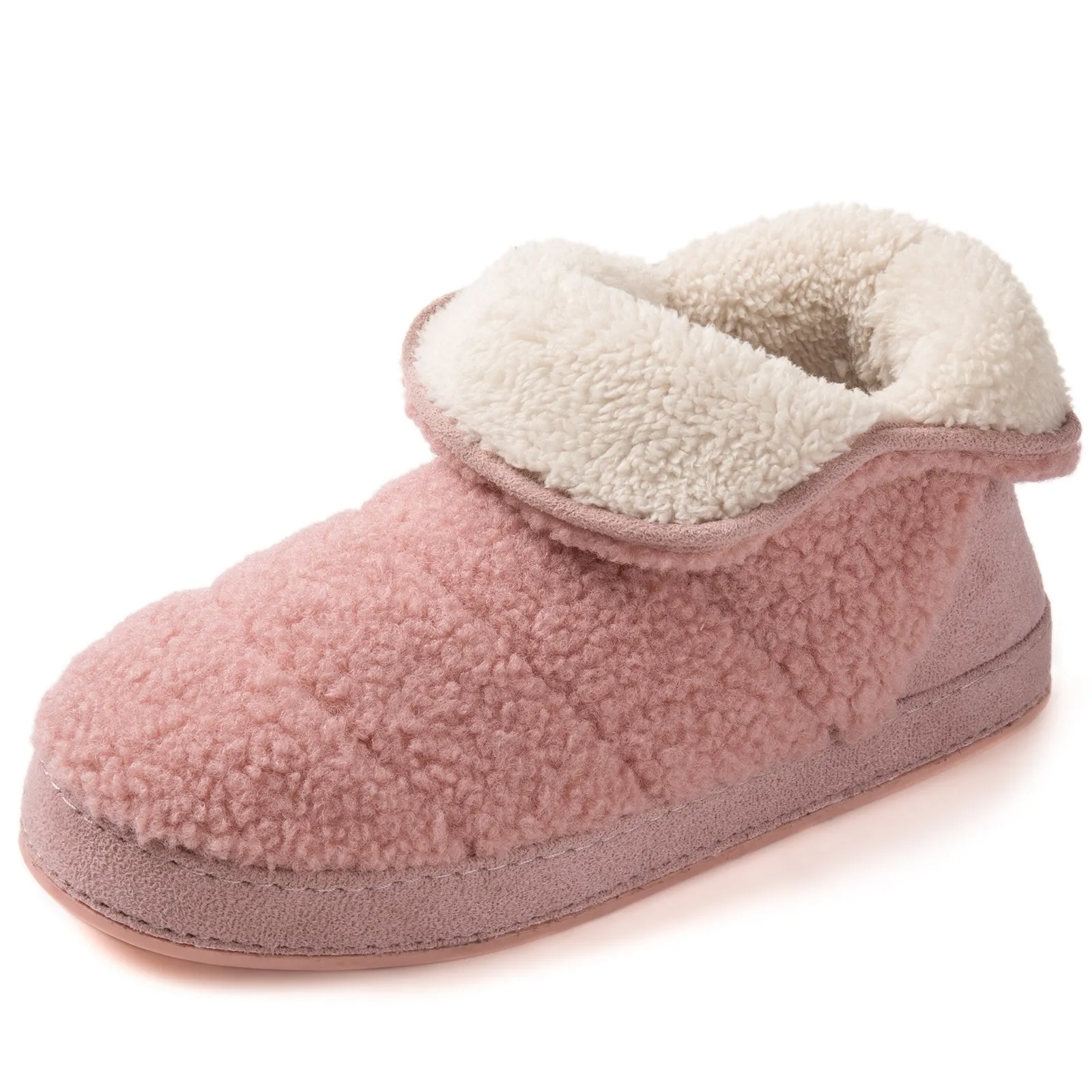 Women's Fuzzy Fleece House Bootie | Ladies' Memory Foam Slipper